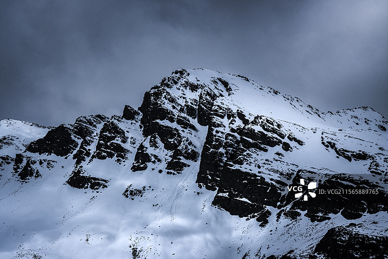 下赤吉西村的雪山图片素材