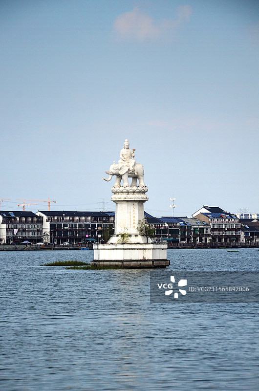 杭州丁山湖的普贤菩萨图片素材