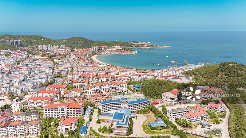 威海猫头山上的红房子图片素材