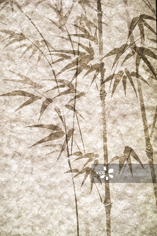 竹子国画图片素材