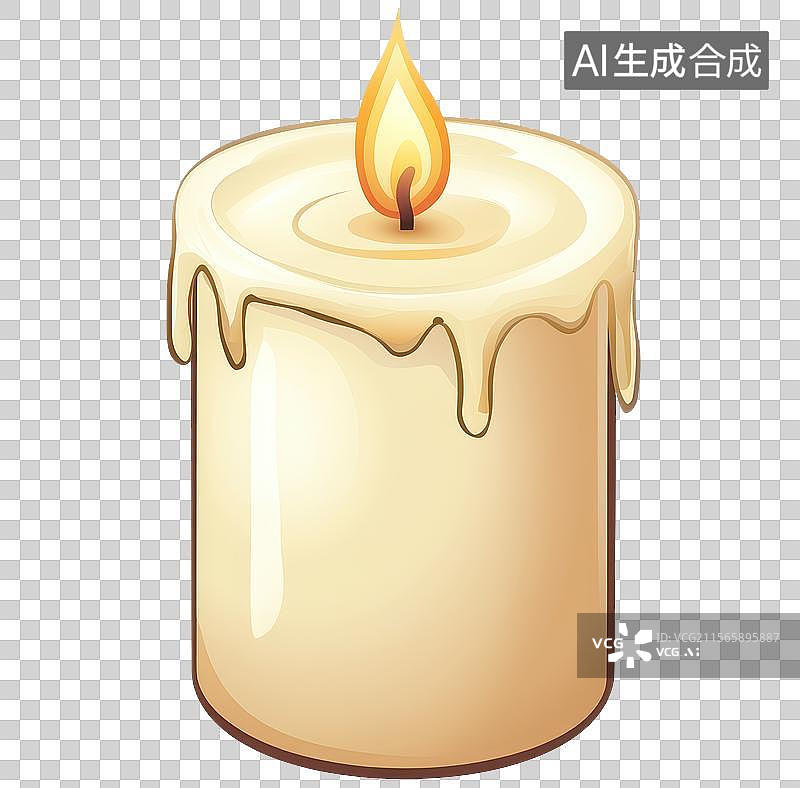 【AI数字艺术】3D渲染免扣图元素一根蜡烛图片素材