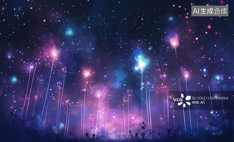 【AI数字艺术】梦幻光斑背景图片素材