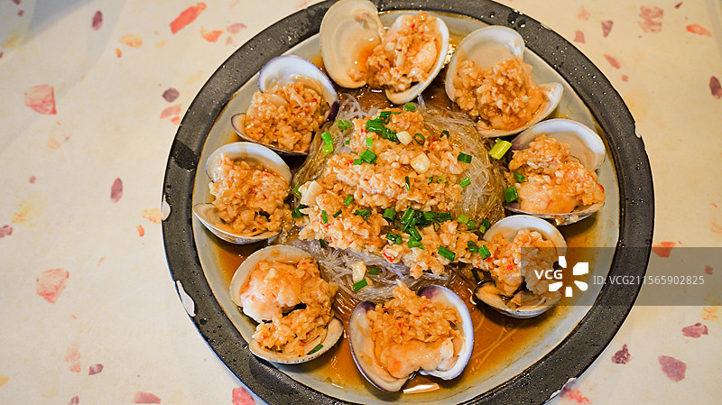 蒜蓉粉丝扇贝美食图片素材