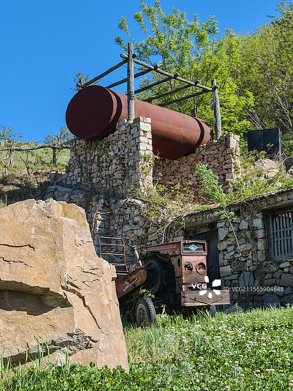 矿工破旧小屋威海华夏城图片素材