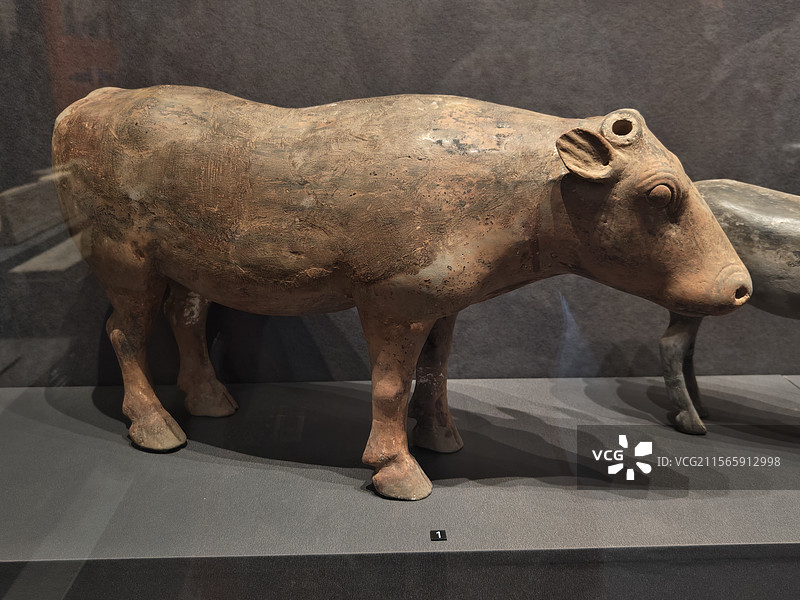 动物家畜陶俑 陶器 陕西考古博物馆图片素材