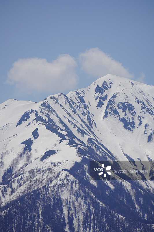 日本阿尔卑斯路线雪山风光图片素材