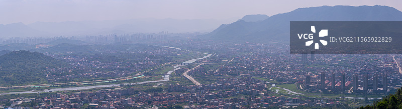 仙游县榜头镇、盖尾镇全景图 木兰溪图片素材