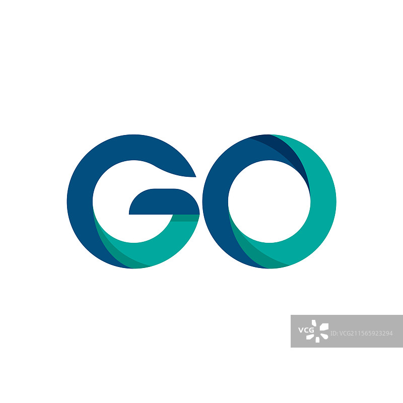 字母“GO”标志设计概念模板图片素材