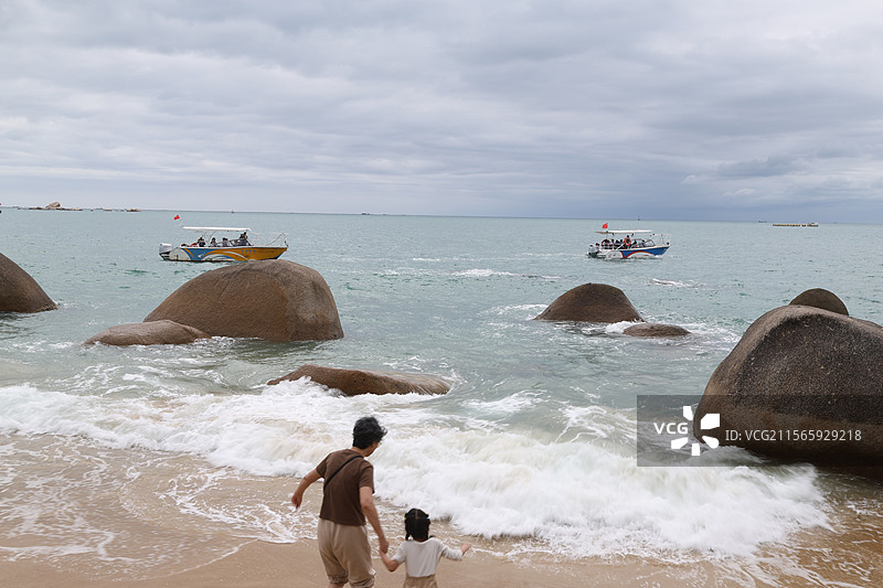 天涯海角，三亚，海浪图片素材