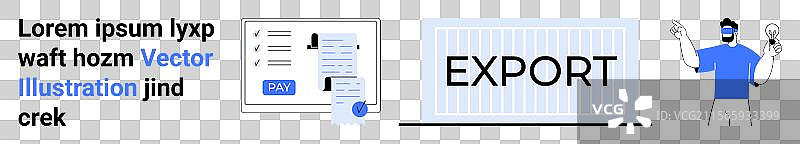数字支付出口物流与虚拟图片素材