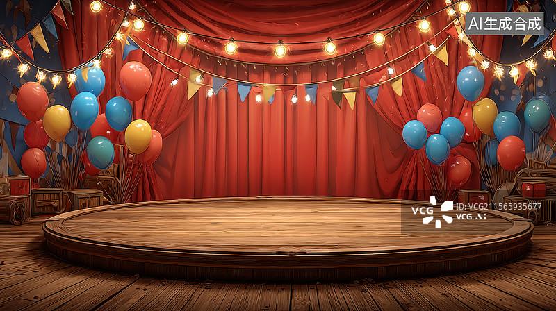 【AI数字艺术】欢乐舞台背景图片素材