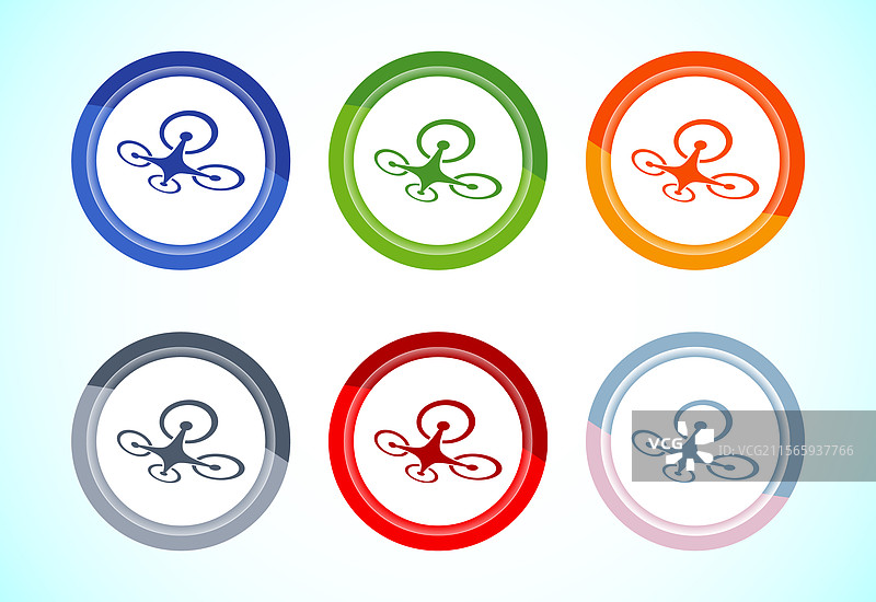 无人机图标设计 无人机四旋翼标志图片素材