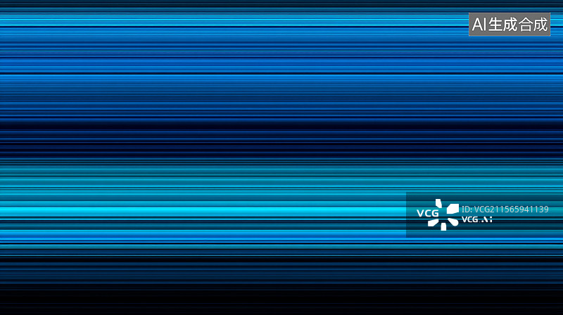 【AI数字艺术】蓝色渐变水平线条背景图片素材