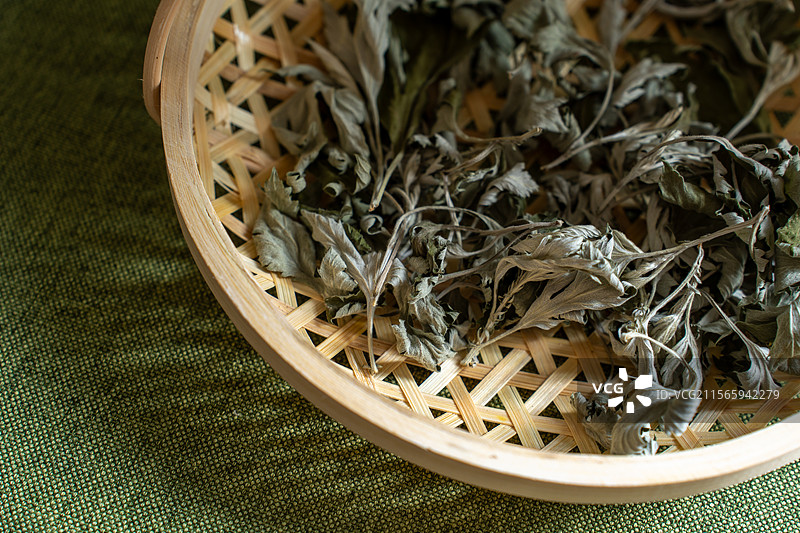 干艾叶艾草、中草药艾叶图片素材