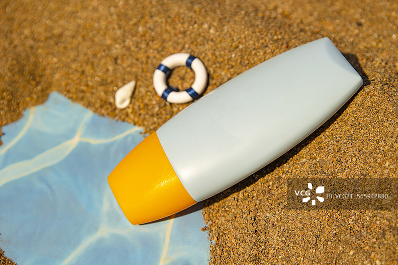 夏日海滩旅行度假防晒图片素材