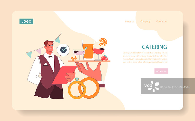 餐饮概念平面图图片素材