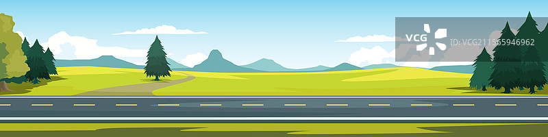 平坦的沥青公路的横向或风景画面图片素材