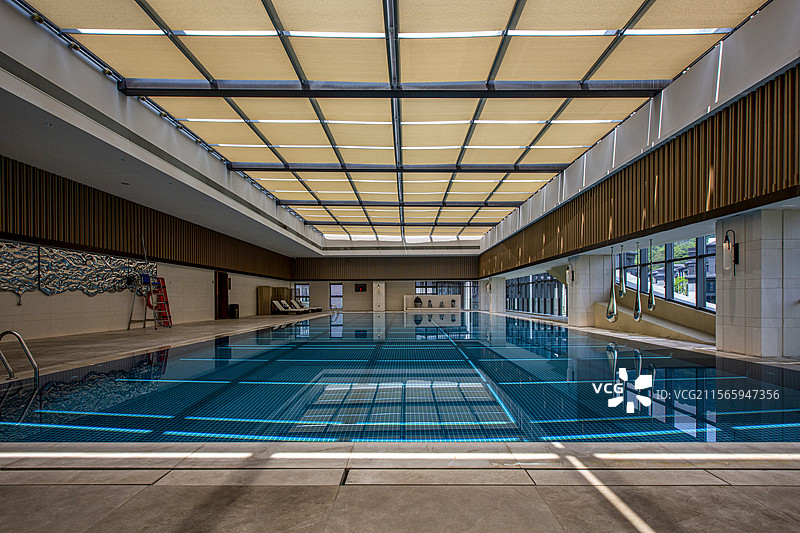 广州珠光云山壹号会所室内游泳池景观图片素材