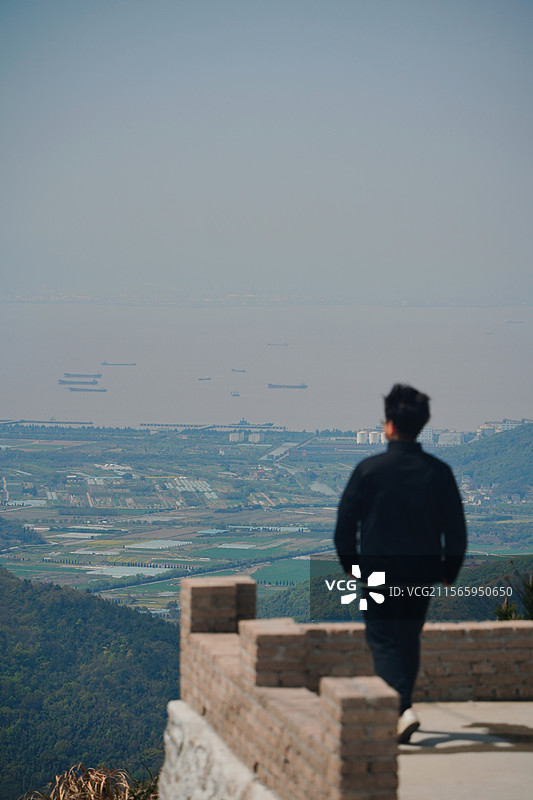 浙江舟山云顶公路狮子岩眺望东海图片素材
