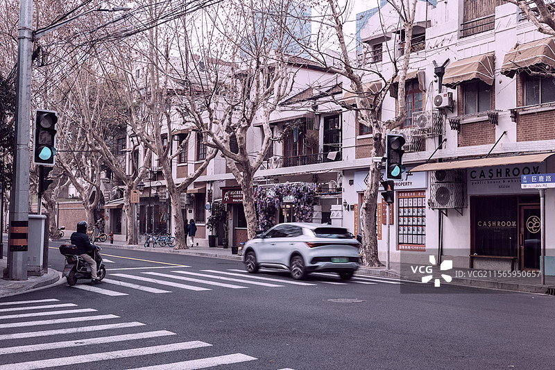 上海巨鹿路街头一景图片素材