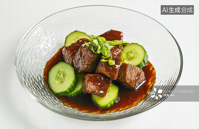 【AI数字艺术】美味酱牛肉盘图片素材