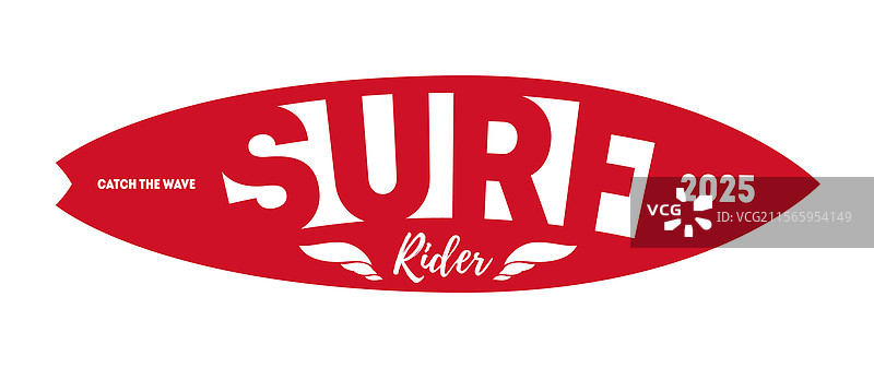 冲浪进入明天，鲜艳的红色冲浪板图片素材