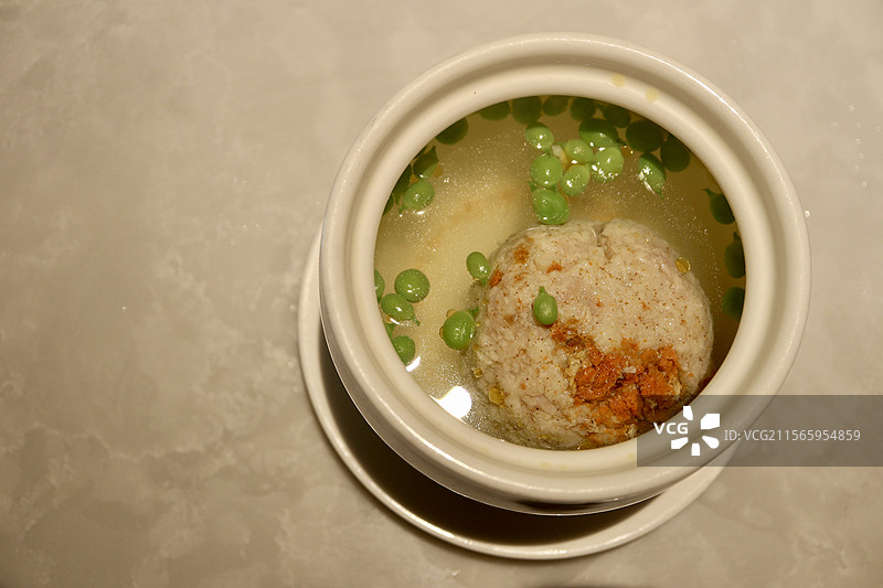 蟹粉狮子头图片素材