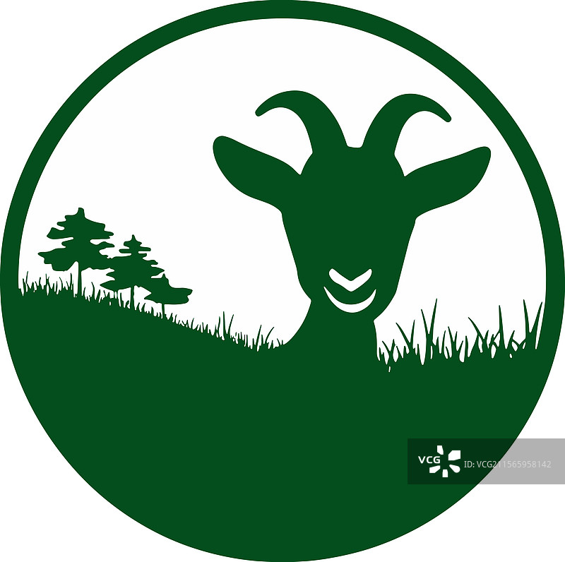 山羊标志图标设计库存照片图片素材