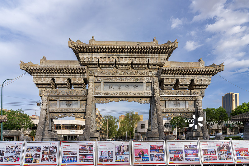 甘肃省平凉市崆峒区柳湖书院图片素材