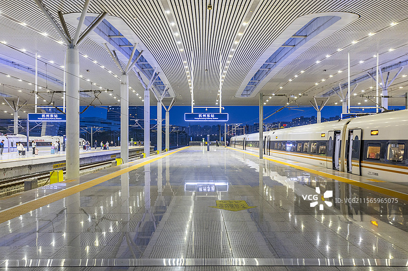 杭州火车东站站台图片素材