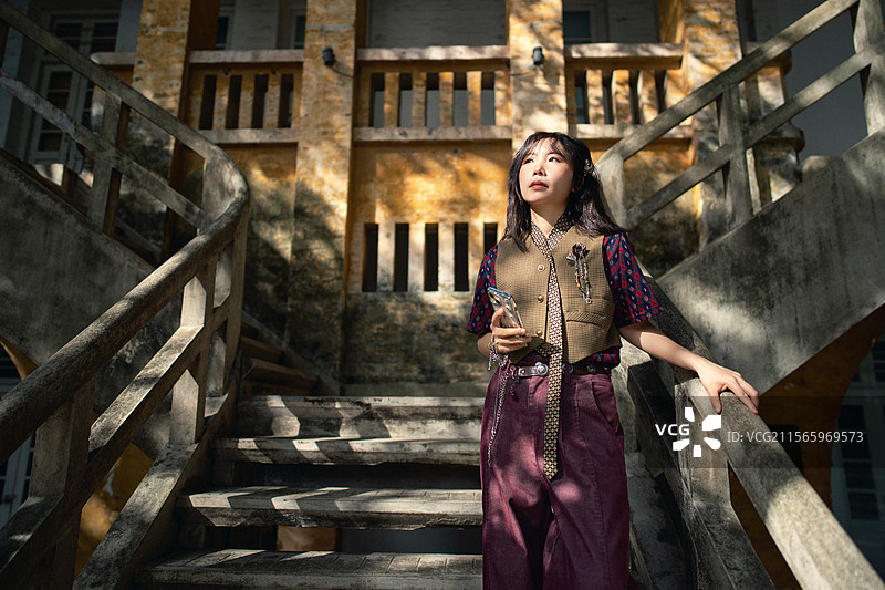 广州紫泥堂的旅行者图片素材