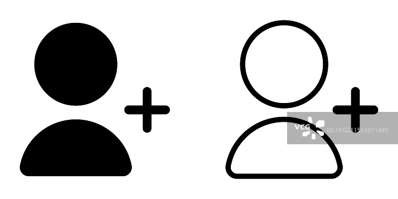 添加用户图标集 添加新人员符号 添加新内容图片素材