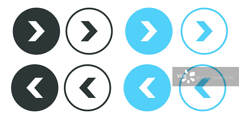 滑动右侧和箭头图标集图片素材
