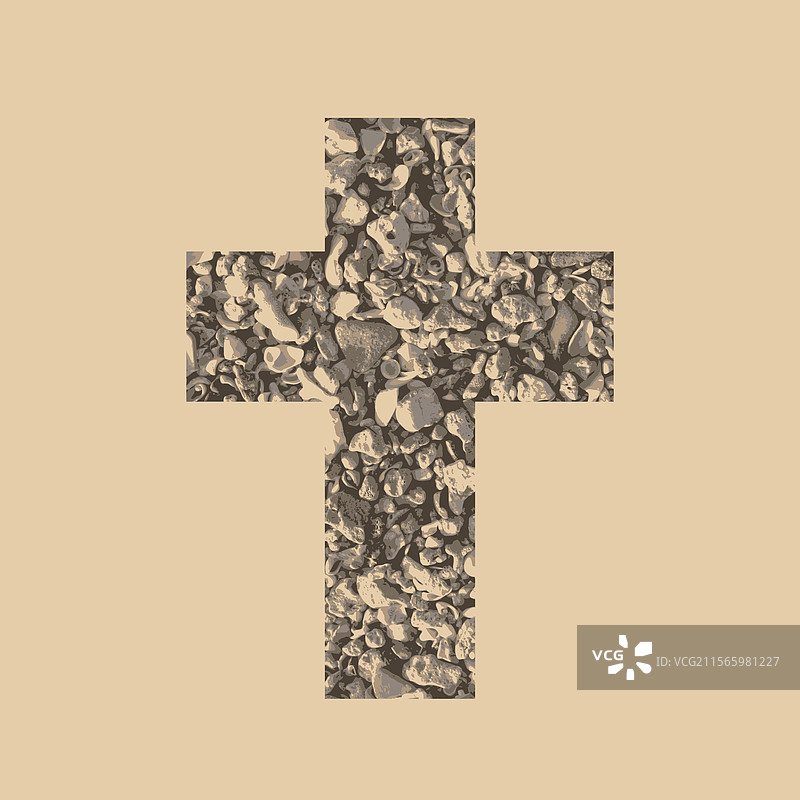 带有基督教十字架的横幅或贺卡图片素材