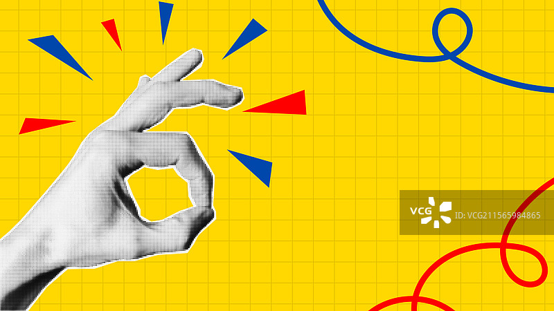 OK手势波普艺术背景图片素材