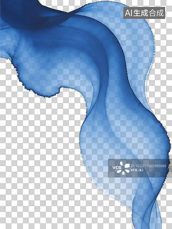 【AI数字艺术】流动的青花水墨东方美学图片素材