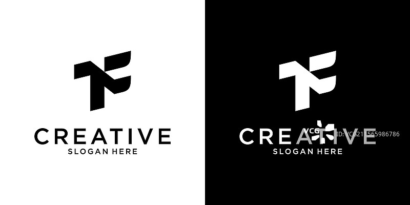 tf或ft字母首字母标志设计图片素材