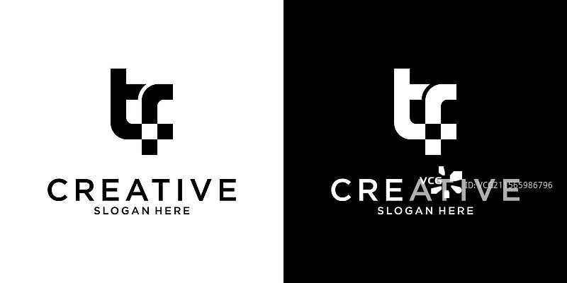 tf或ft字母首字母标志设计图片素材