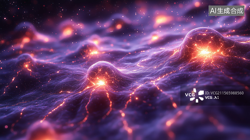 【AI数字艺术】病毒细胞的特写图片素材