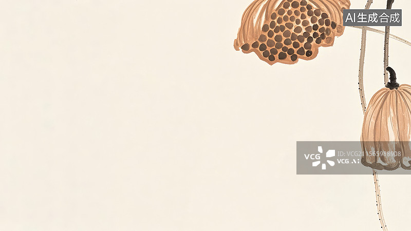 【AI数字艺术】水墨画居右图片素材