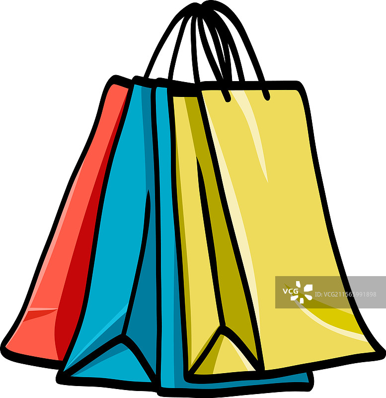 色彩缤纷的礼品袋购物设计图片素材