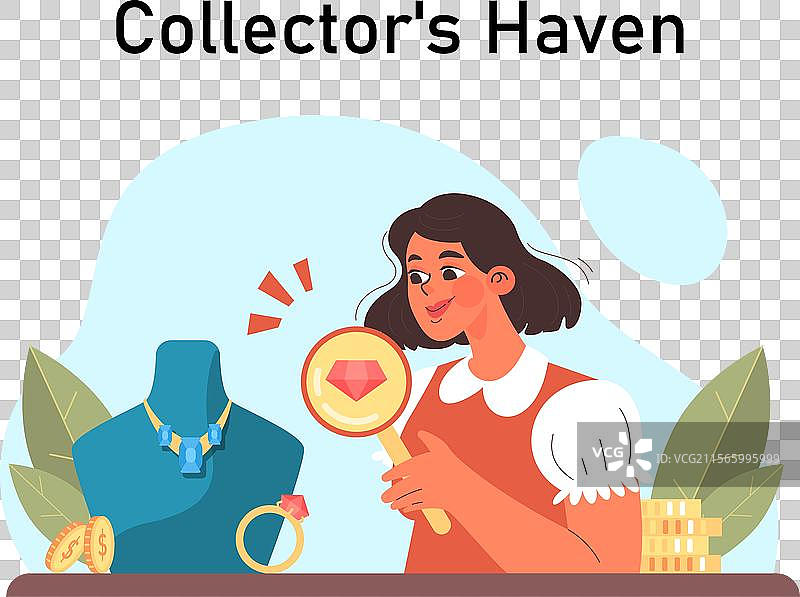 女性珠宝收藏家正在购买戒指图片素材