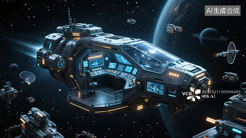【AI数字艺术】星际探险者图片素材