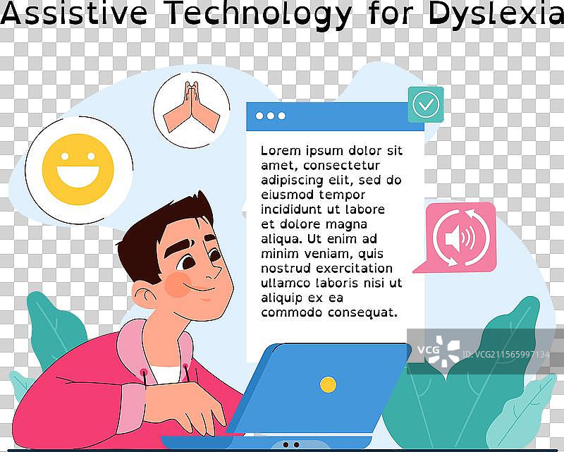 阅读障碍学习障碍或残疾图片素材