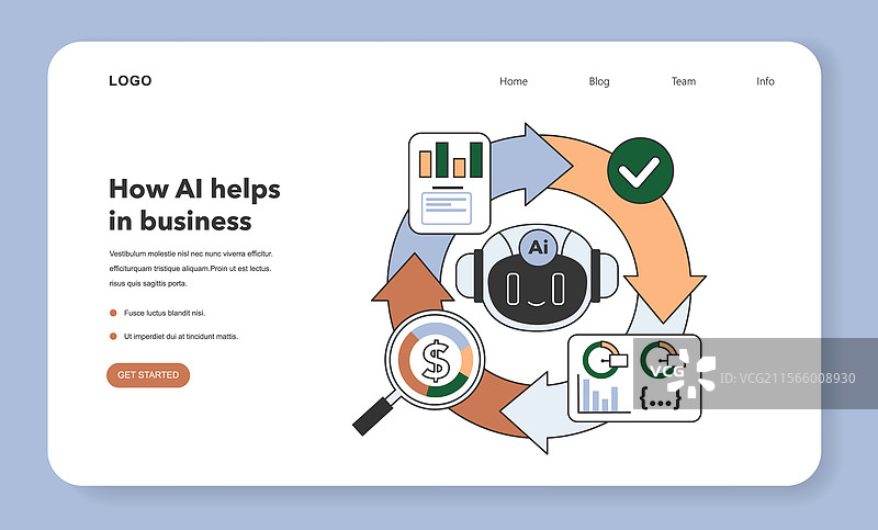 人工智能在商业网站中的帮助图片素材