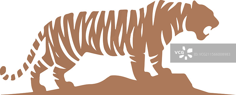 以老虎为主题的极简设计图片素材