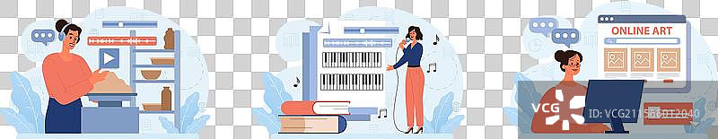 艺术治疗工具包，角色发展创造力图片素材