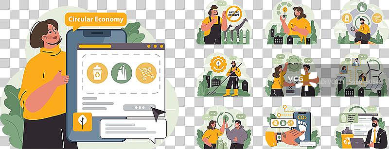 可持续发展与环境保护套件图片素材