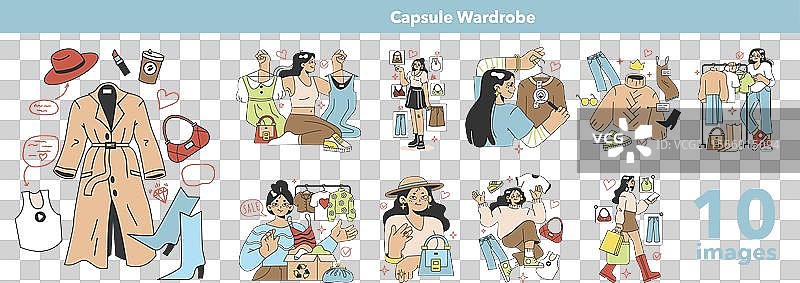 衣柜发展角色选择或图片素材