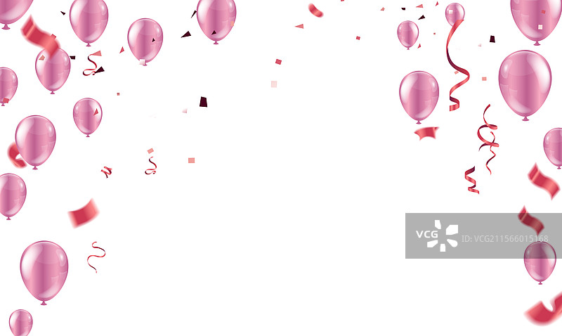 带气球的生日快乐贺卡图片素材